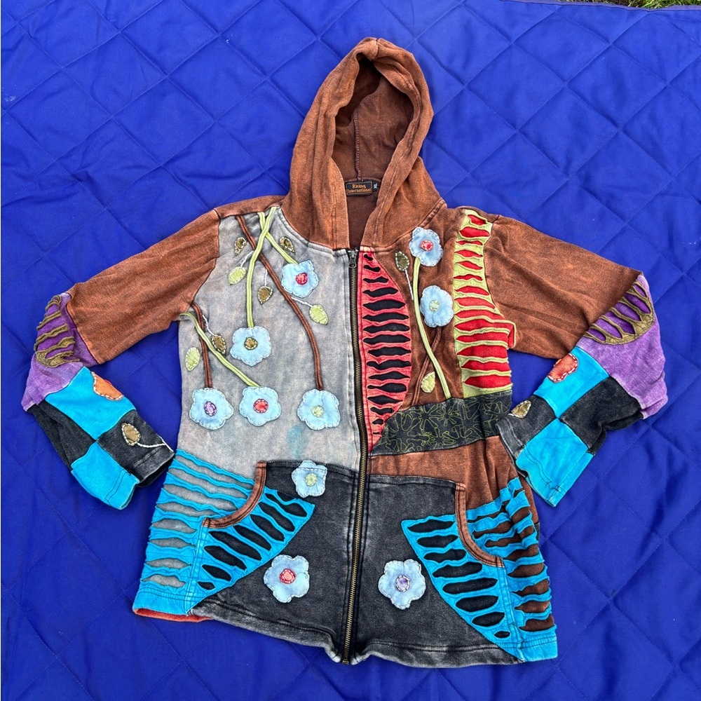 Boho patchwork hoodie
